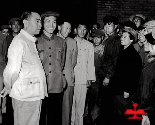 1959年毛澤東同志親切接見全國著名勞動模范、鞍鋼老英雄孟泰